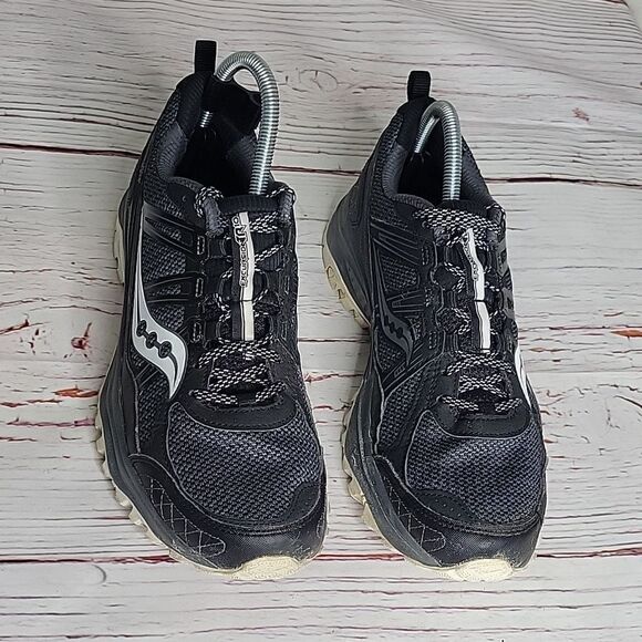 Saucony Excursion Black and Gray Running Shoe Women's Size 10 - Picture 4 of 5